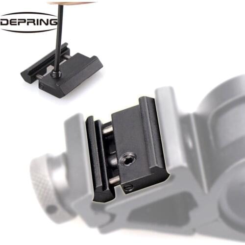 Tactical 11mm To 22mm Aluminum Adapter Dovetail To Weaver Picatinny .22 Cal Airgun Rifle Gun Mini Snap-in Conversion Mount