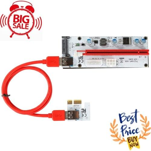 VER 008S USB 3.0 PCI-E Express 1x to 16x Extender Riser Card Adapter SATA Power Cable High Speed Power Cable For Mining