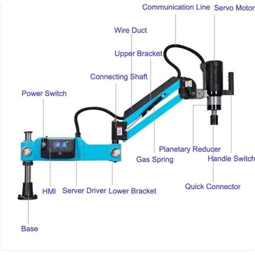 M3-M12 1000RPM CE 220V CNC Universal Type Electric Tapping Machine Electric Tapper Tapping Power Drilling Taps Threading Machine