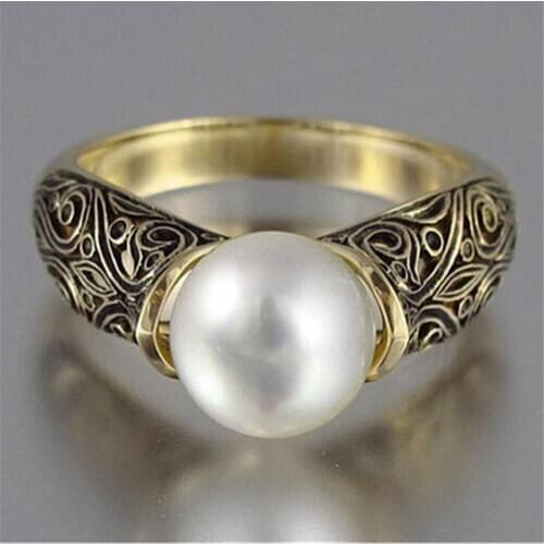 Vintage Jewelry Party Glamour Lady Ring Popular Accessories Valentine Gift Engagement Wedding Ring