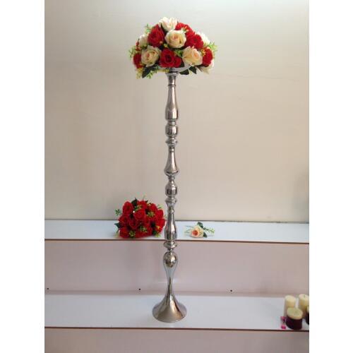 Height 120cm /47" Silver Table Flower Vase Golden Table Centerpiece Table Decor Wedding Decoration 10PCS/LOT Wedding Lead Roads