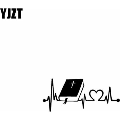 YJZT 12.7CM*5.5CM Jesus Lifeline Vinyl Car Motorcycle Sticker Decal Black/Silver C13-000141