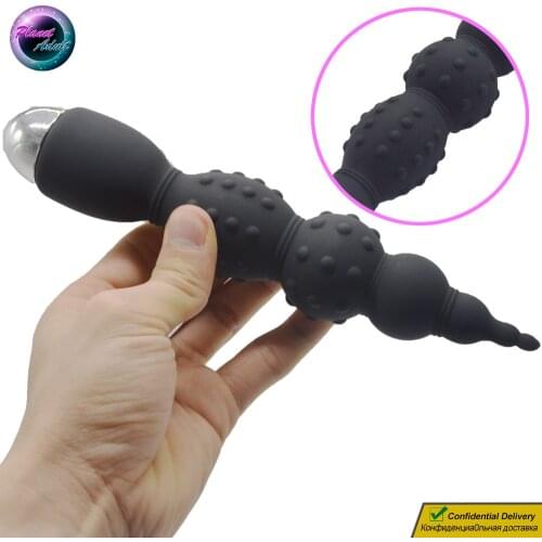 Rivet Silicone Vibrator Masturbator Dildo FAAK Point Wand Shape Female Pussy Vagina Clit G-Spot Sex Toys for Women Lesbian Anal