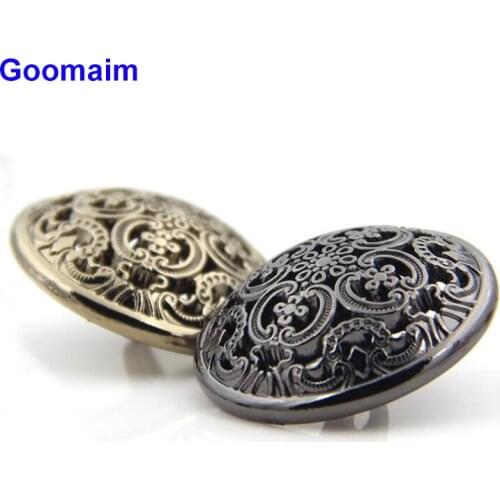 100pcs fashion Palace Style hollow metal buttons overcoat sewing alloy jeans buttons for clothes jeans buttons