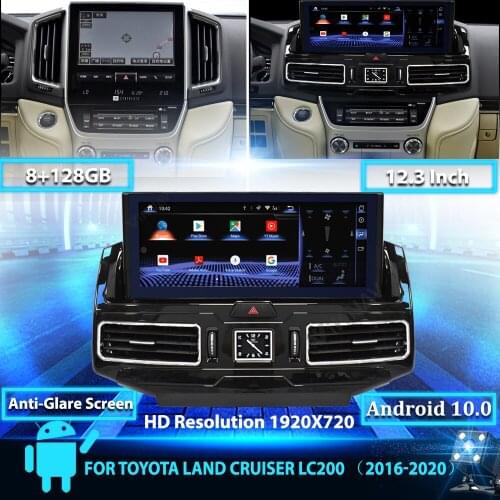 128G Anti-Glare Screen Android 10.0 Car Radio For TOYOTA LAND CRUISER 2016-2020 Auto Stereo Multimedia Player GPS Navgattion
