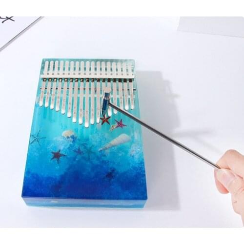 17 Tone Thumb Piano Epoxy Resin Mold Finger Piano Musical Instrument Silicone Mould DIY Crafts Jewelry Casting Tools