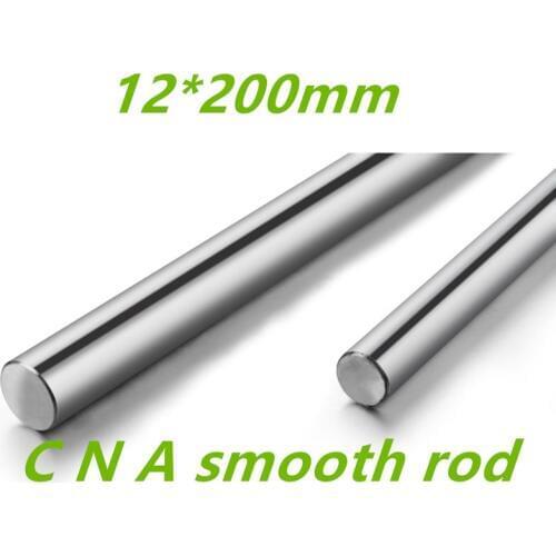 2pcs Linear Shaft 12mm Diamter 12mm Length 200mm Chrome Plated Linear Rail For CNC Parts