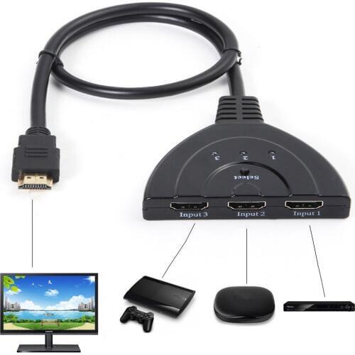 3 Port 1080P HDMI AUTO Switch Splitter Switcher HUB Box for PS4 Cable Xbox ONE