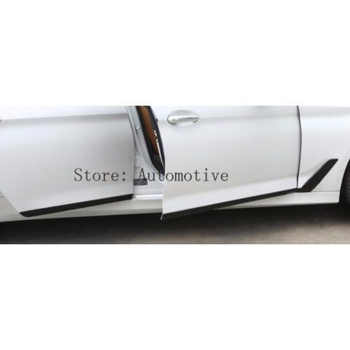 For BMW 5 Series F30 2018 Car-styling ABS Chrome Gloss black Side Door Decoration Strips Trims 6pcs