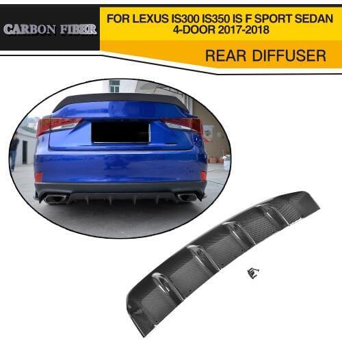 Car Styling Carbon Fiber Car Racing Rear Diffuser Lip For LEXUS IS300 IS350 IS F Sport Sedan 4 Door 2017-2018