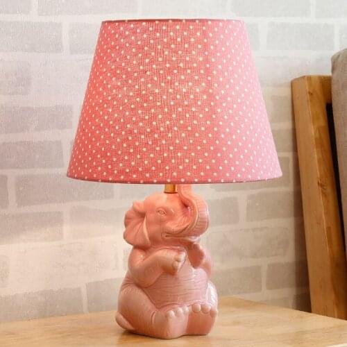 Free Shipping Ceramic Table Lamp Bedside Lamp For Living Room And Childrens Bedroom Girl Gift Cute Childrens Room Table Lamp
