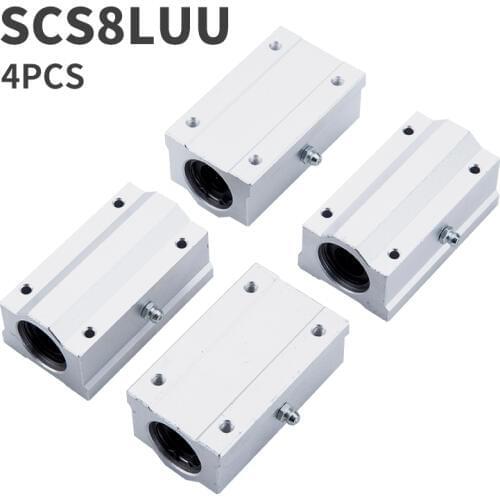 Free freight SC8LUU SCS8LUU 8mm linear track bearing block CNC pillow slider 4 a group
