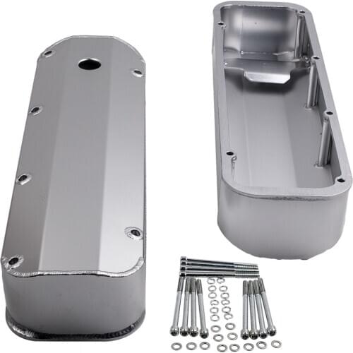 Big Block Brushed Finish Aluminum Valve Cover 1968-Up For Ford BBF 429 460 V8