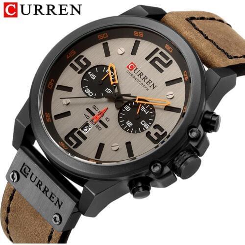 CURREN 8314 Sport Watch Men Top Brand Luxury Quartz Mens Chronograph Date Military Wrist Watches Waterproof Relogio Masculino