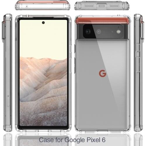 Soft Silicon TPU/PC Celular Case for Google Pixel 6 Pro Fundas Capa Shockproof Crystal Clear Shell Cover for Google Pixel 6Pro