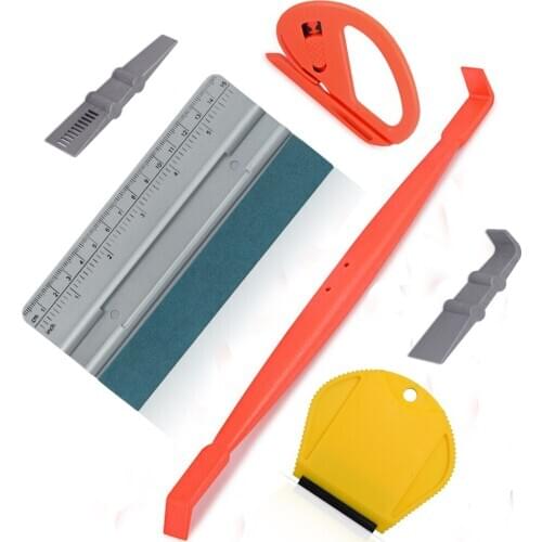 FOSHIO Vinyl Car Wrap Tools Window Car Sticker Decals Styling Tools Kit Carbon Fiber Film Safety Cutter Magnet Tuck Squeegee
