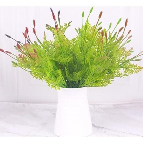 2Pcs/set Artificial Plastic Green Plants Flower Asparagus Fern Grass Plant Flower Garden For Home Wedding Decoration