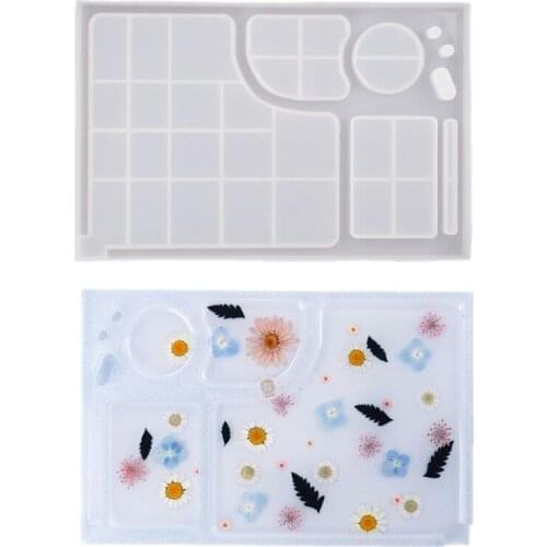 Rolling Cigarette Tray Crystal Epoxy Resin Mold Makeup Plate Ashtray Casting Silicone Mould DIY Crafts Home Decorations