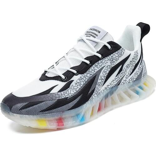 Running Shoes Breathable Flying Woven Mens Shoes Non-slip Lace-up Sneakers Outdoor Sport Shoes Zapatillas Hombre Deportiva