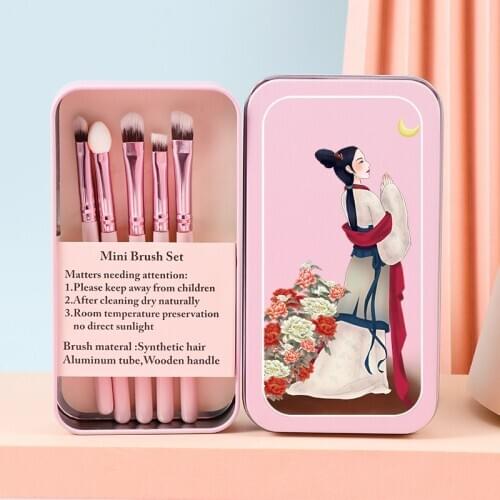 Fashion 5 Pcs Makeup Brushes Tool Set Cosmetic Powder Eye Shadow Foundation Blush Blending Beauty Wood Synthetic Make Up Brush
