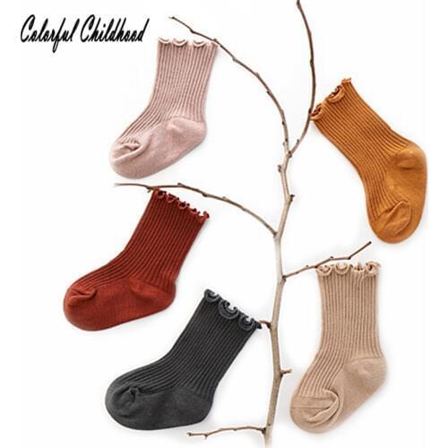 Soft Breathable Winter Socks Newborn Baby Boy/Girls Ankle Socks Toddler Kids Knee High Stripe Socks Children Leg Warmers