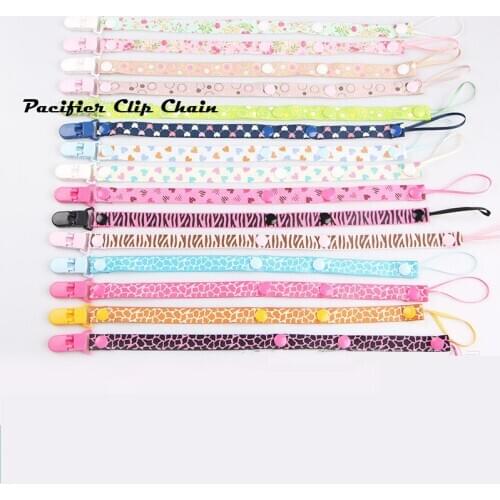 New Baby Adjustable Pacifier Clip Chain Children Anti-Drop Clip Bite Lanyard Pacifier Holder for Nipples