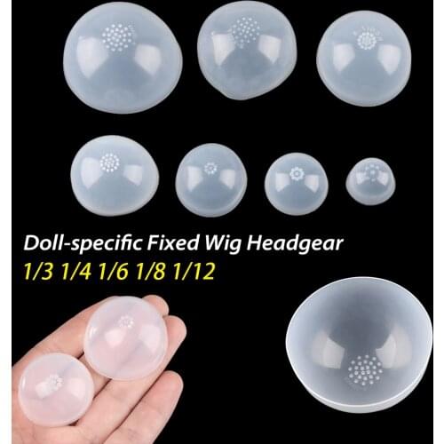 DIY Doll-specific Fixed Wig Headgear Silicone Headgear for 1/3 1/4 1/6 1/8 1/12 Dolls Anti Slip Anti Staining Hair Wigs Cover