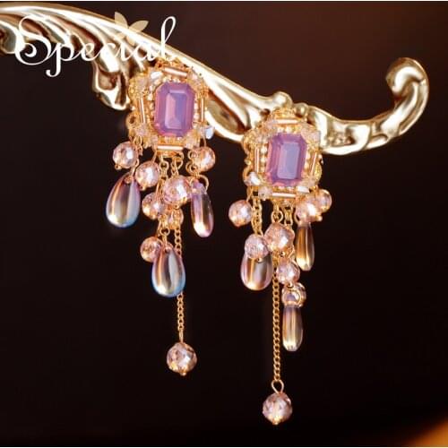 SPECIAL Stud Earrings Light Luxury Niche Tassel Fashion Personality Encounter Mermaid 2021 New TrendS3805E