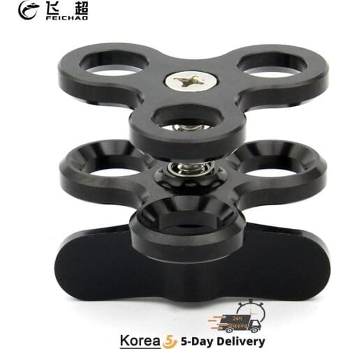 Diving Lights Arm Ball Fixture Butterfly Clip Triple Clamp Mount Aluminum Adapter for Gopro Action Camera Underwater Photography