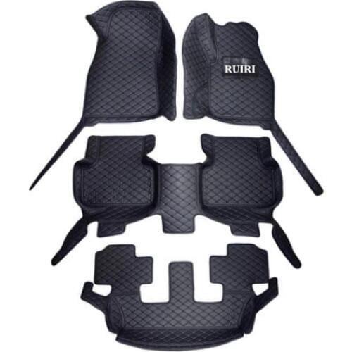 High quality! Custom special car floor mats for Right Hand Drive Audi Q7 7 seats 2019 waterproof car carpets for Q7 2018-2015