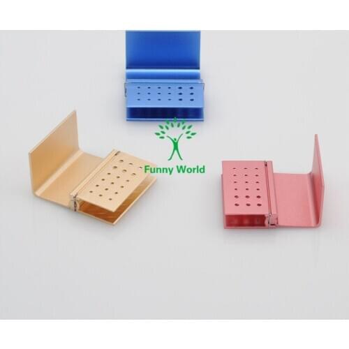 1pc FG RA Bur Burs Holder / Bur Block Blocks 18 holes Red Gold Blue Colors can be selected