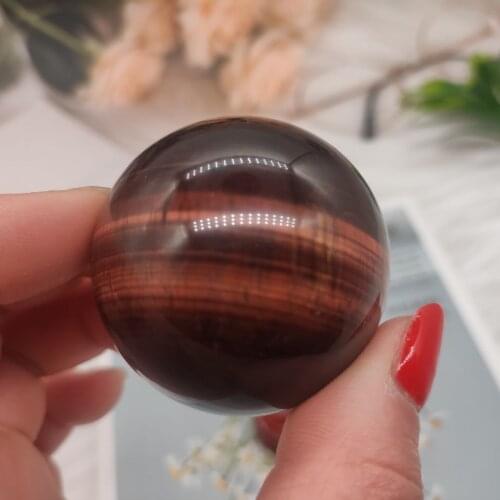 1pcs natural red tiger eye gemstone sphere healing quartz crystal polished ball as gift mineral stones