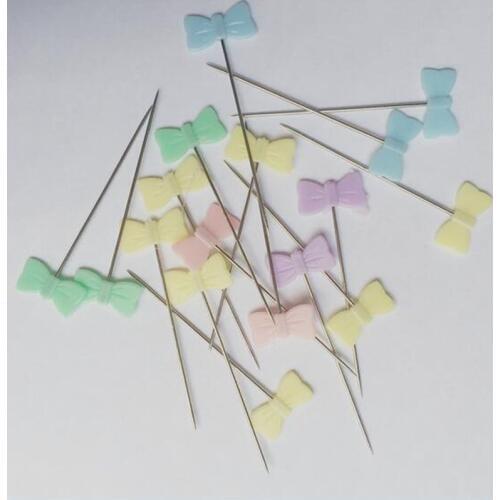 New 100Pcs Sewing Accessories Patchwork Pins Round Bow Flower Butterfly Pin Sewing Pin with Box