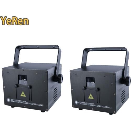 2 Pieces) Stage Laser Light 3W RGB Full Color Animation Laser Light Auto Sound DMX ILDA 256 Patterns SD Card