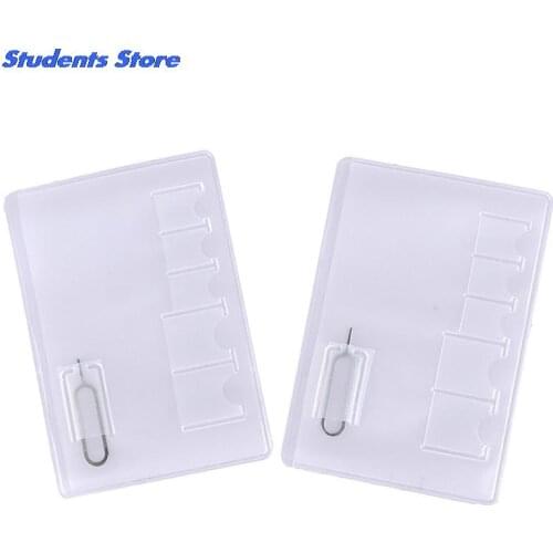 5 Pcs Portable SIM Micro Pin Nano Memory Card Storage Bag Box SIM Card Protector Holder