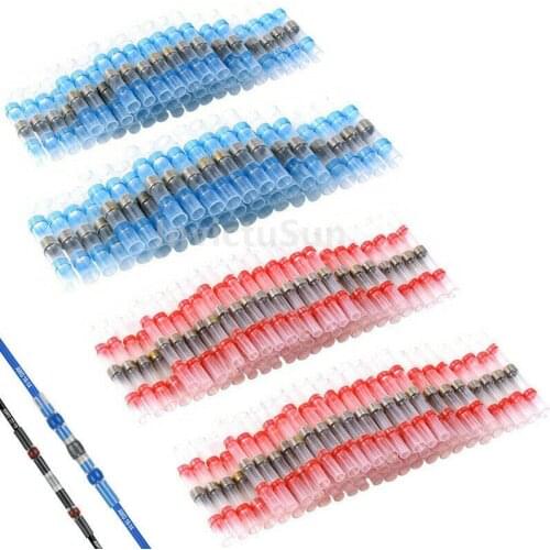 500/1000PCS Waterproof Solder Seal Sleeve Wire Connectors Heat Shrink Butt Connector Insulated Electrical Splices Terminals