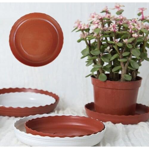6Pcs 4/6/7/8/10 inch Durable Plastic Plant Saucer Round Drip Plant Trays Flower Pot Indoor Outdoor Home Garden Supplies