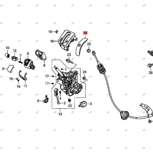 Car Gear mechanism decoration Shift line bushing Shift bushing hon dae lys ion Gear selector dust cover kit