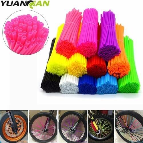72pcs Motocross SPOKE SKINS Wheel RIM SPOKE SHROUDS COVERS For KAWASAKI yamaha Suzuki gsx r Ducati Dirt Bike t max 530