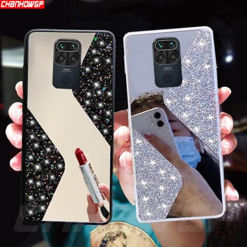 For Xiaomi Redmi Note 9 Case Shining Makeup Mirror Soft Phone Cases For Redmi 9A 9C Note 9S 9 Pro Max Silicone Back Cover Coque