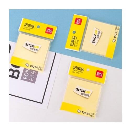 Deli 7733 Note Paper N Times Notes Sticky 100 Sheets Self Adhesive Memo Pad Labels School & Office