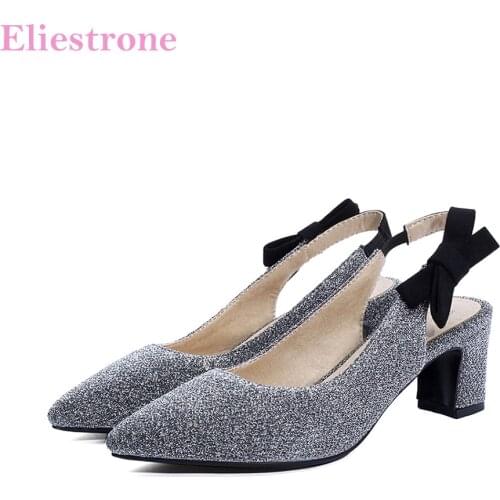 Brand New Comfortable Silver Blue Women Dress Sandals Bling High Heels Lady Shoes BK103 Plus Big Small Size 10 30 43 45 48
