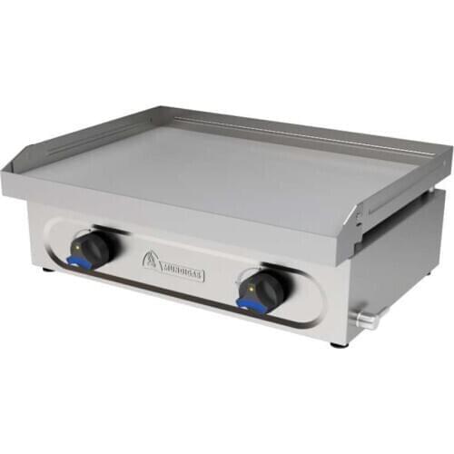 Plancha de asar a gas profesional de bar y hosteleria placa 14 mm