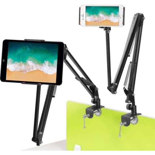Flexible Long Arm Mobile Phone Tablet Stand Holder For IPad Mini Air IPhone Xiaomi Huawei Lazy Bed Desktop Clip Metal Bracket