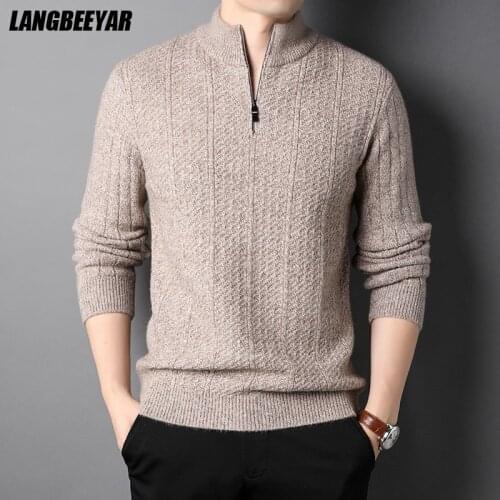 LANGBEEYAR Men's Pullovers With Zip