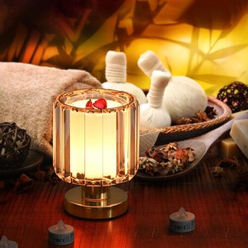 Oil Diffuser Electric Candle Warmer Glass Wax Melt Warmer Effect Night Light Tart Burner Aroma Decorative Lamp EU/UK/UK Plug