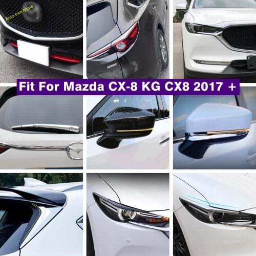 Exterior Refit Kit Front / Rear Fog Lights / Grille Grill / Rearview Mirror Stripes Cover Trim For Mazda CX-8 KG CX8 2017 - 2021