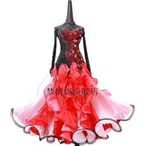 Ballroom Dancing Dress Newest Design Woman Modern Waltz Tango Dance Dress/standard Ballroom Competition Costume Handmade Dance