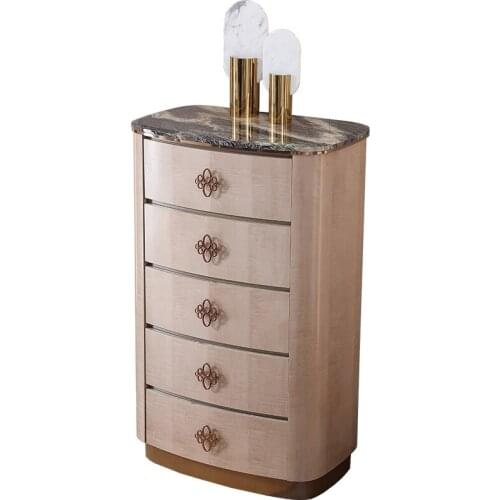 Postmodern light luxury chest of drawers simple wall solid wood bucket cabinet storage cabinet bedroom furniture