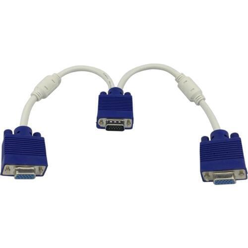 Raspberry Pi 2 Model B/B plus 1 To 2 VGA SVGA Cable Monitor Y Splitter Computer Cable Lead 15 Pin For PC Computer To-Better